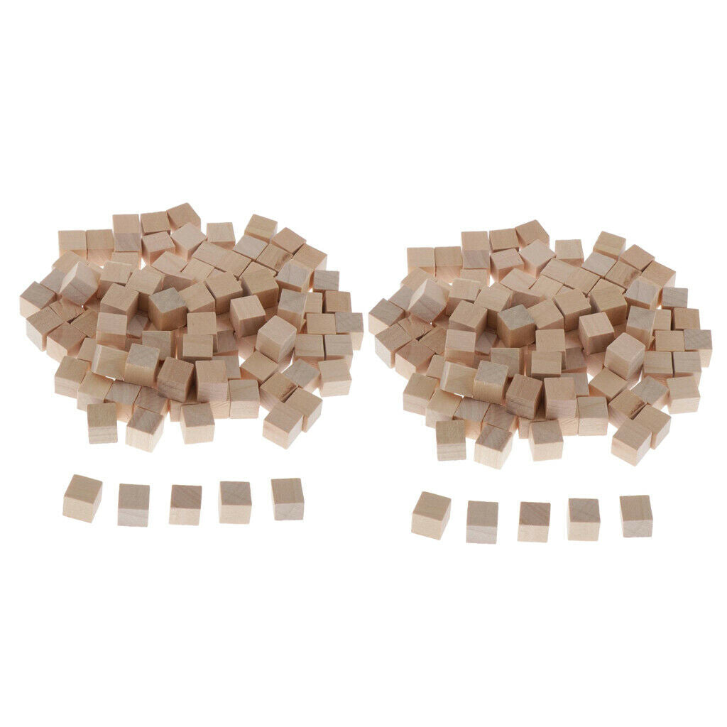200Pcs Wooden Blank Dice Game Dice for DIY Decorating Craft Projects 10mm