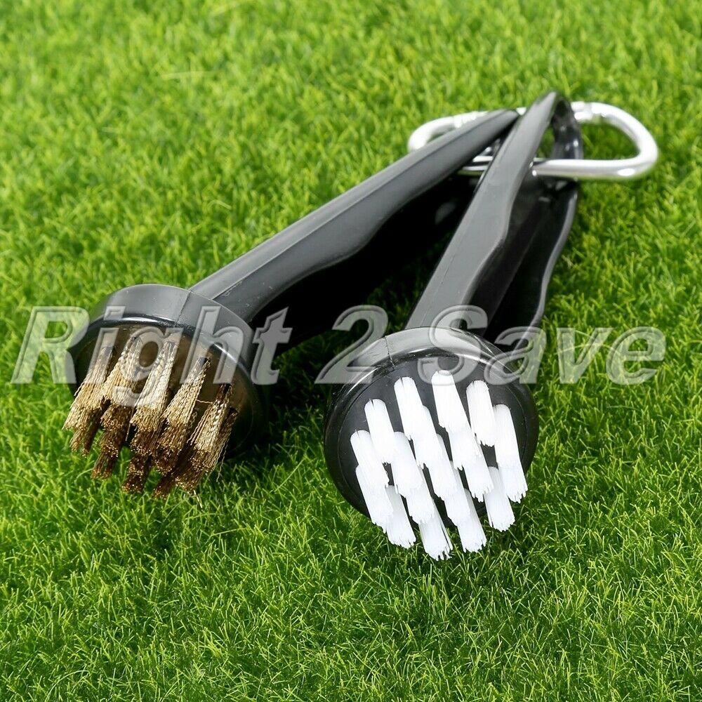 1 Pair Golf Club Brushes Cleaning Iron Wood Washer Bristle Cleaner Round Head