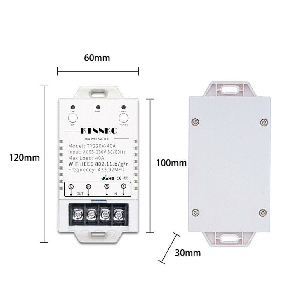 Smart Pump Switch Water Heater Timer Wi-Fi Remote Control Switch 4000W