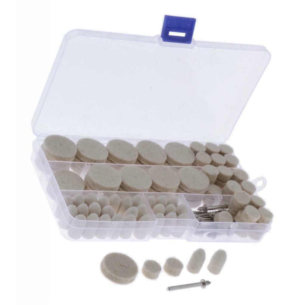 110pcs Wool Grinding Head Wheel Rotary Grinding And Polishing Tool +12xShank