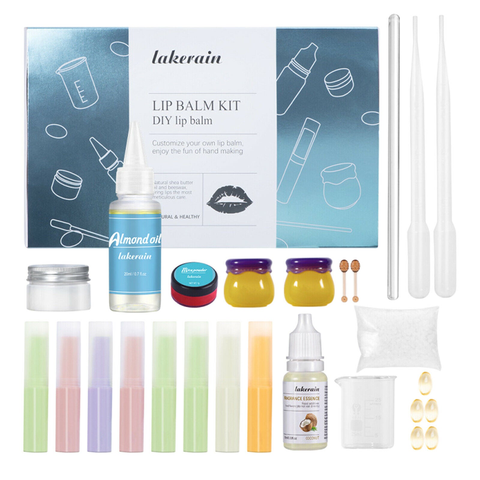 DIY Homemade Lip Gloss Making Kit with simple step-by-step instructions