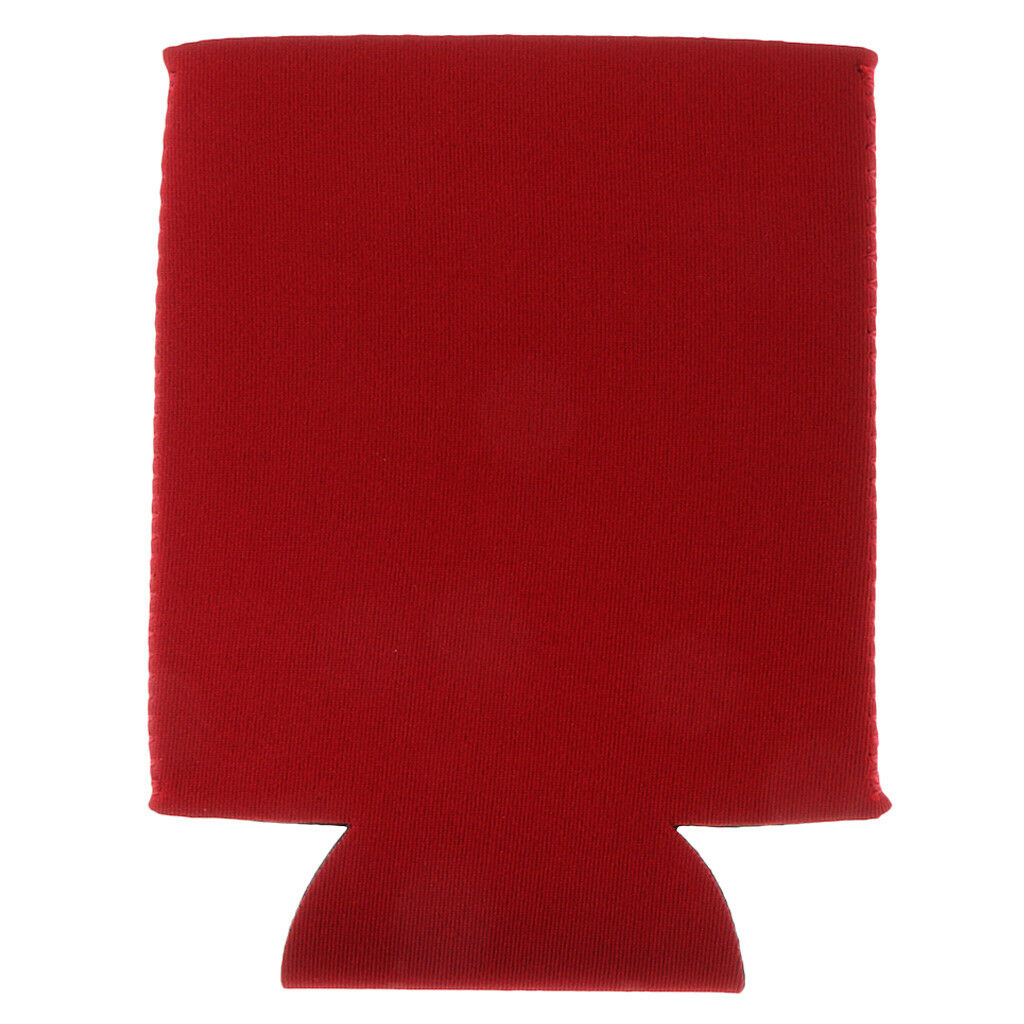 7Pcs Beer Tin Can Stubby Cooler Sleeve Holders Neoprene Black/ Red