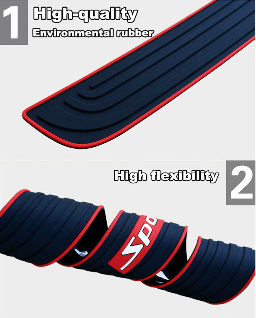 1x Rubber Car Accessories Rear Guard Bumper Scratch Protector Non-slip Pad Cover