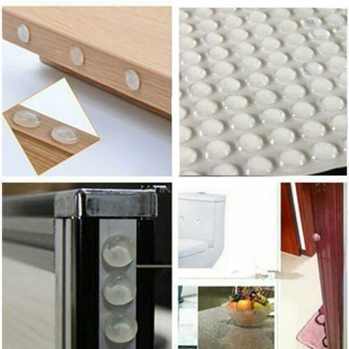 100 Self-Adhesive Rubber Feet Clear Semicircle Bumpers Door Buffer Pads Silicone
