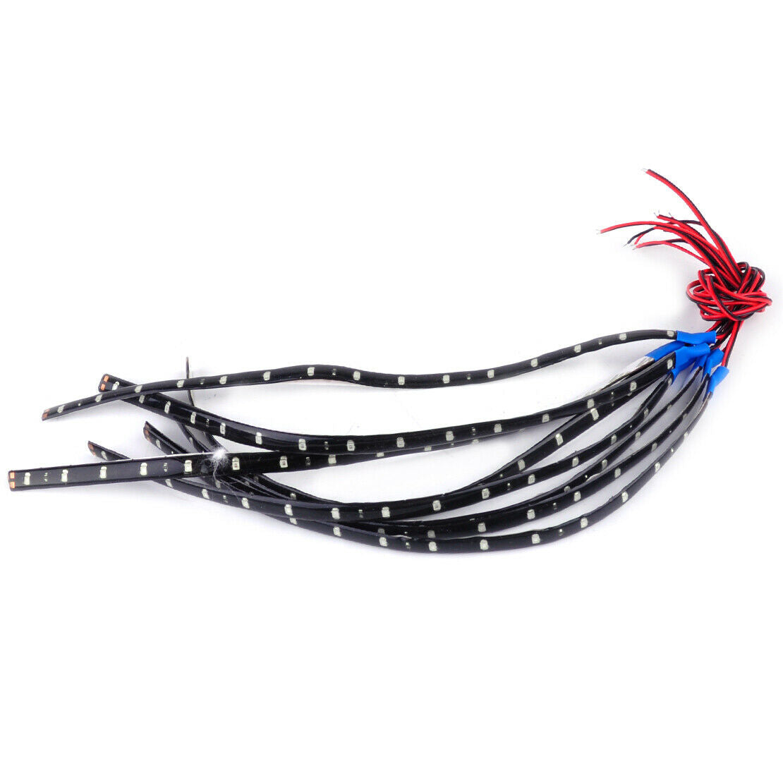 8x Flexible Blue 15LED Lights Strip Waterproof Lamp for Car SUV Grille Decor An