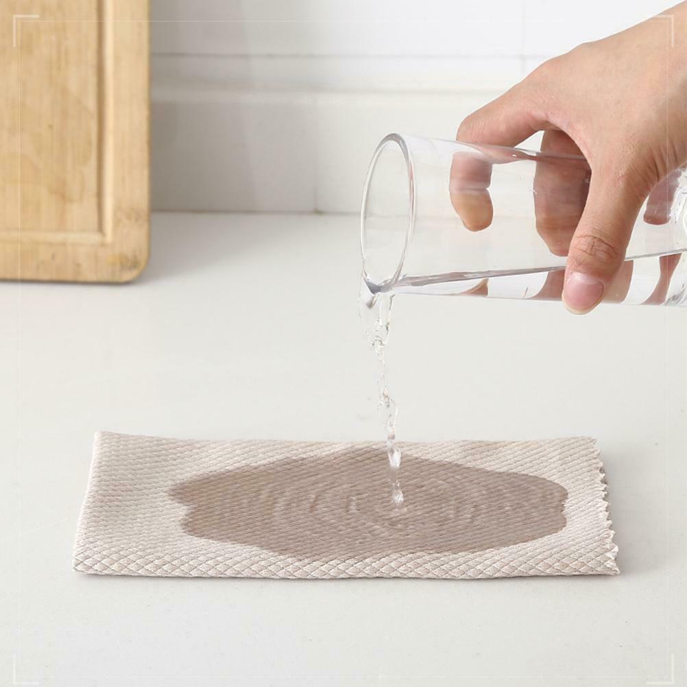 3pcs Wipe Glass Fish Scale Cloth Cleaning Cloth Soft Water-Absorbing Clean Towel