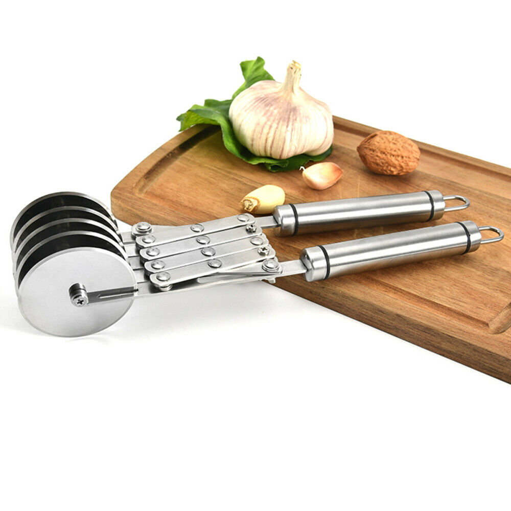 5 Wheel Pastry Cutter Stainless Steel Pizza Slicer Multi-Round Dough Roller