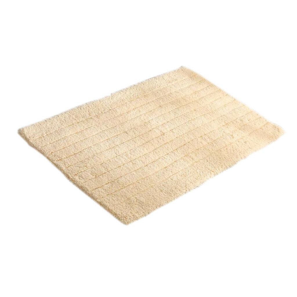 Rug Anti-Skid Shaggy Area Rug Home Bedroom Carpet Floor Mat All Cotton Buff