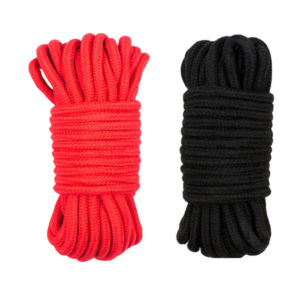 2pcs 32 Feet Cotton Cord Rope String Outdoor Multi-functional 6mm Diameter