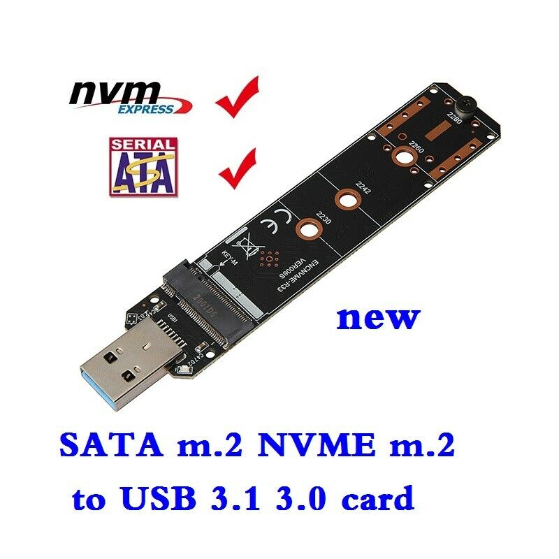SATA M.2 NVME M.2 to USB3.0 USB3.1 Test card USB A to M.2 dual protocol card
