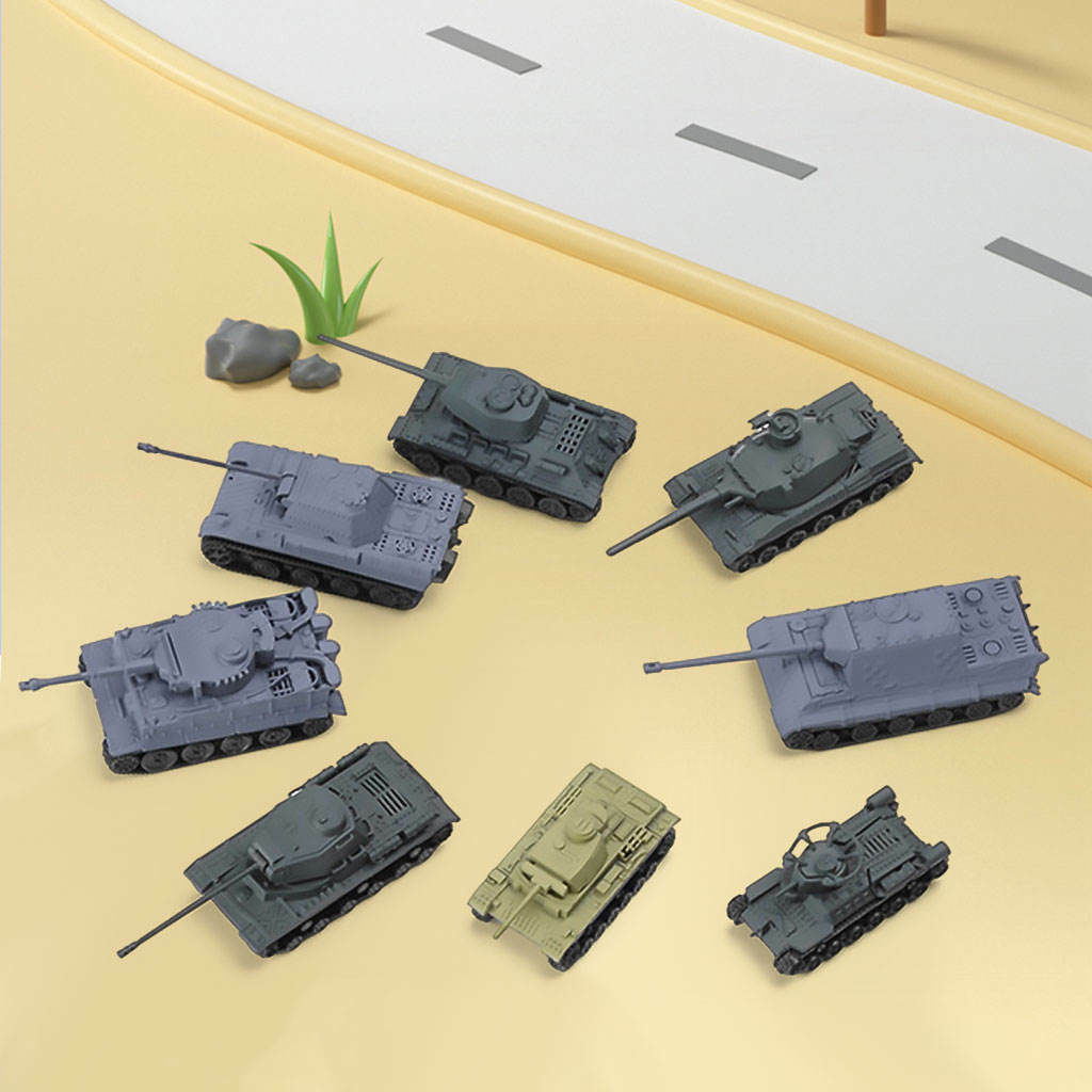Diorama 1:144 Assemble Tank Kits Playset Collections Battle Tank for Desktop