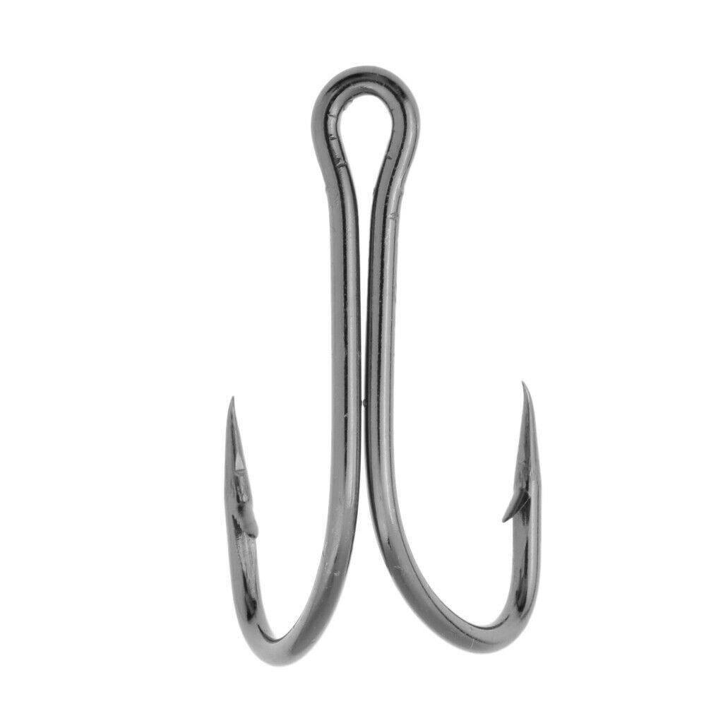 10 Pieces High carbon steel Double hooks Strong Dual Fishing hooks Frog Toad