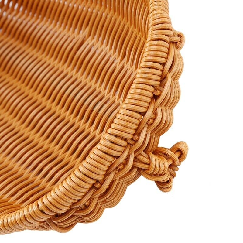 Rattan Woven Fruit Basket, Imitation Deer Bread Basket Fruit Bowls Tray VegetaX4