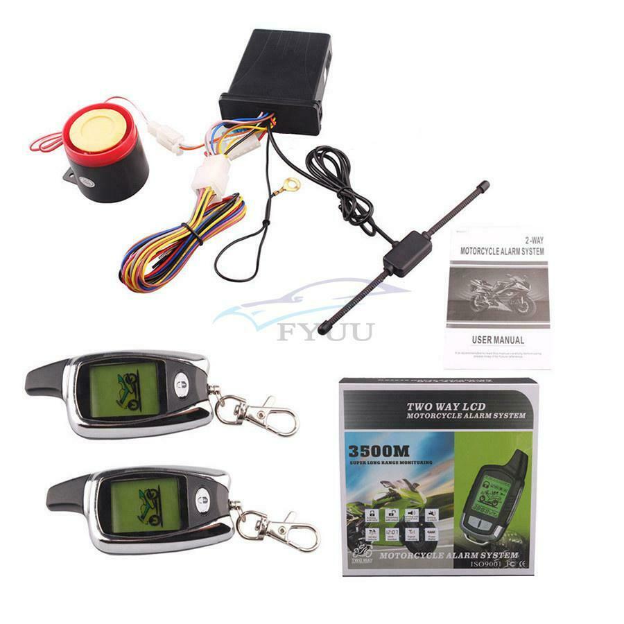 12±3V Motorcycle Waterproof 2Way Alarm LED Indicator Remote Alarm SecuritySystem