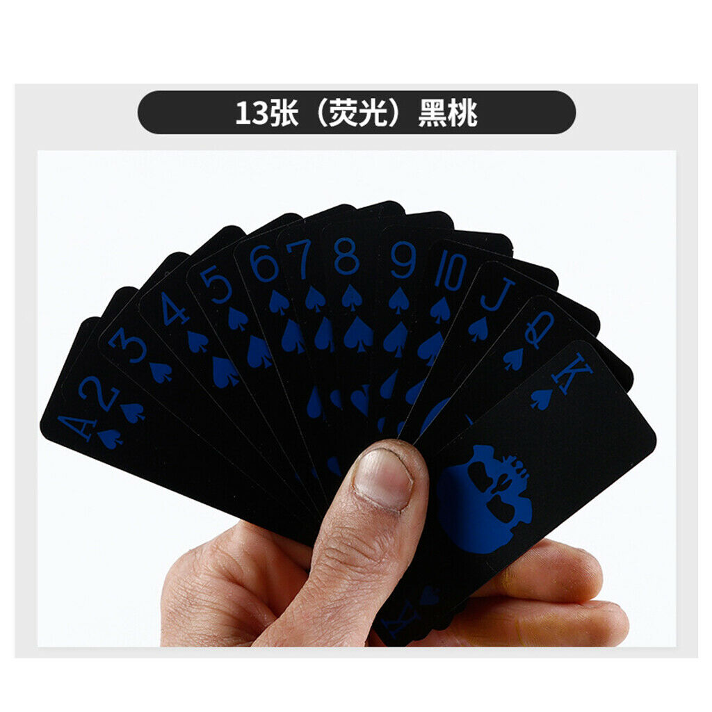 55 Cards/Deck New Creative Waterproof Black Matte Playing Cards Card Games