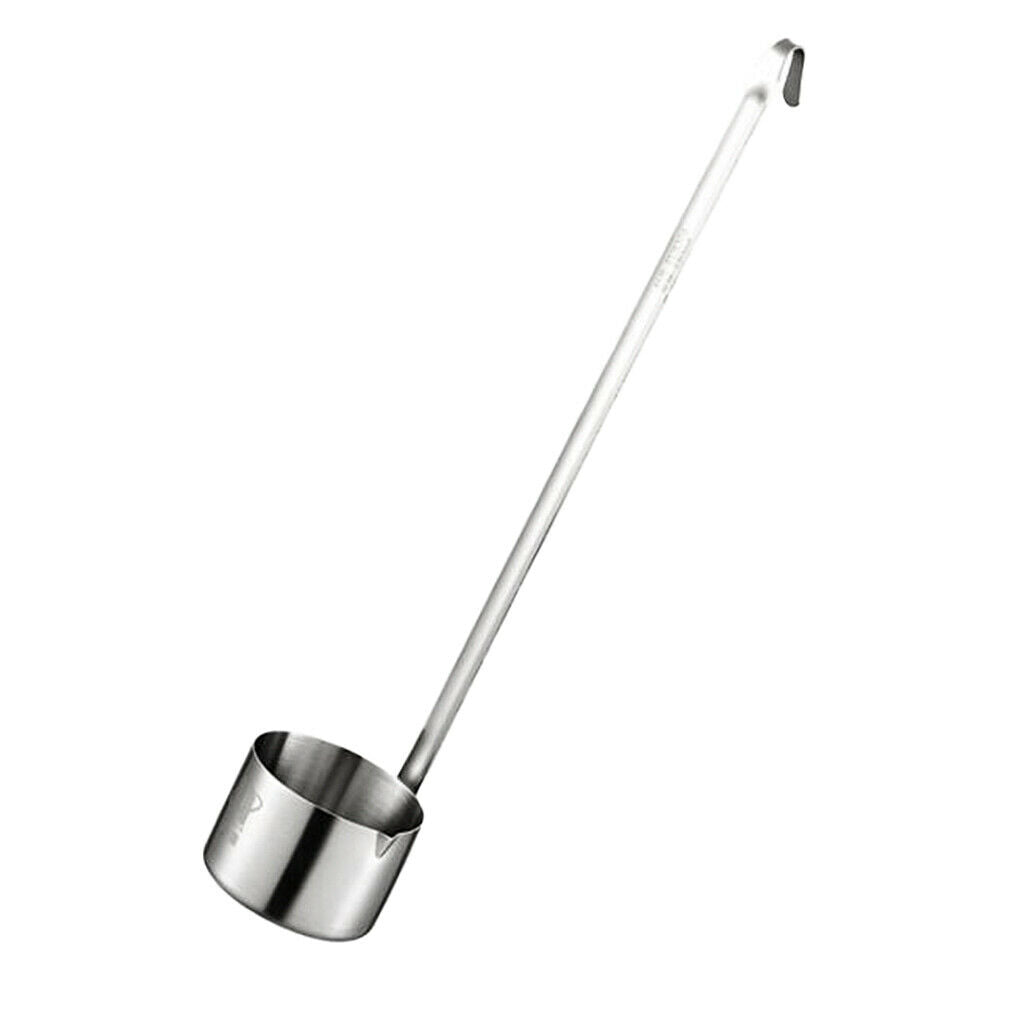 2pcs Stainless Steel Wine Dipper Pouring Spoon Hanging Hook Kitchen Tools
