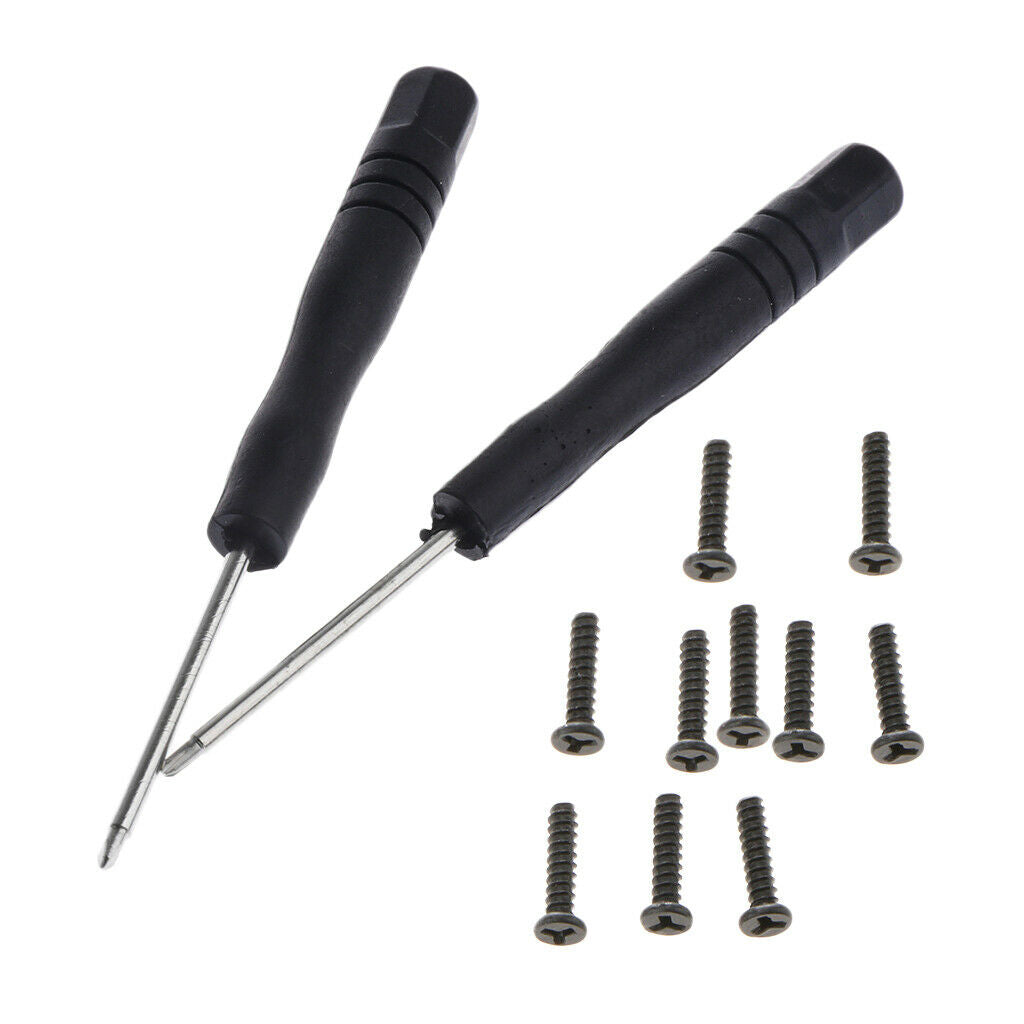 10x Tri/Wing Tri/Point Screws + 2Pc Screwdriver Kits for Nintendo Switch Joy-Con