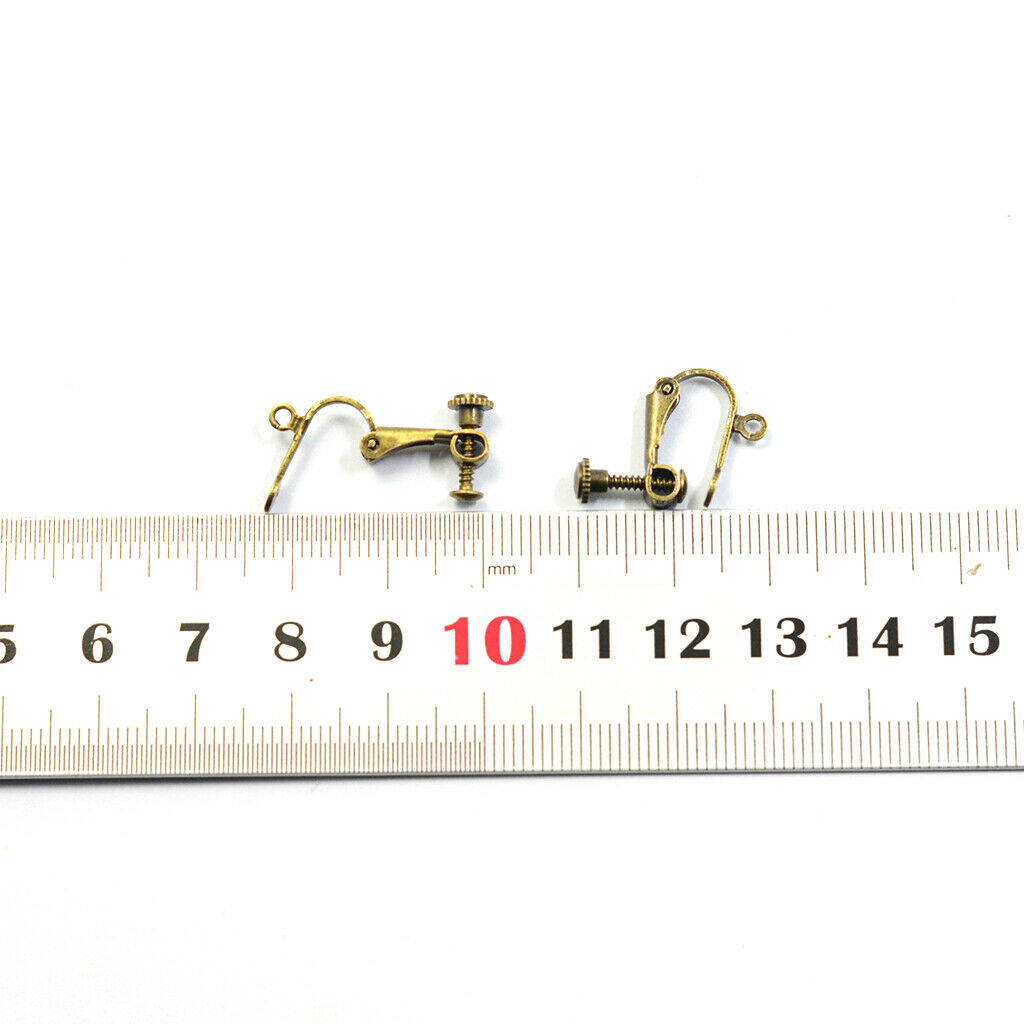 10 Pack Metal Earrings Converter Clamps Clip On Screw Earring Findings Craft