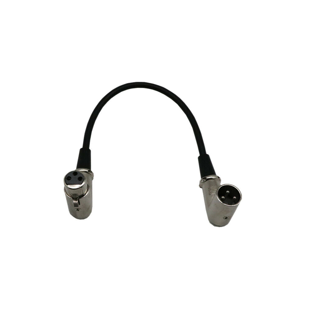 2pc 3Pin XLR 90 Degree Female to Male Cable Cord for Micophone Loudspeaker