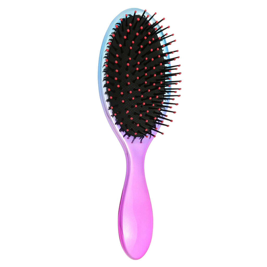 Soft Cushioned Hairbrush Gradient Color for Adding Hair Shine Blue