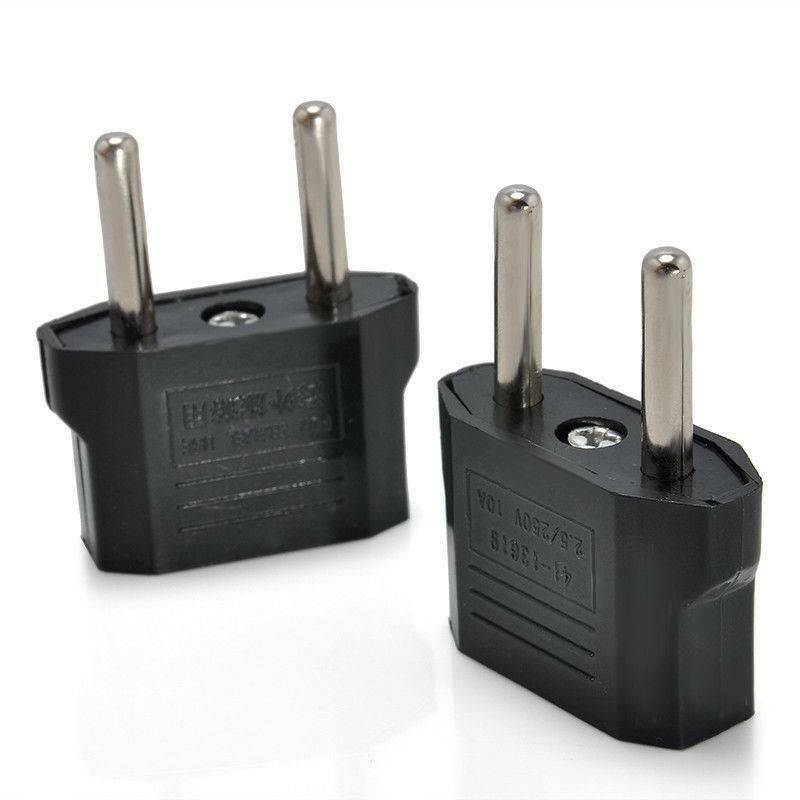 5Pcs USA US To EU Europe Euro Travel Charger Power Adapter Converter Wall Plug @