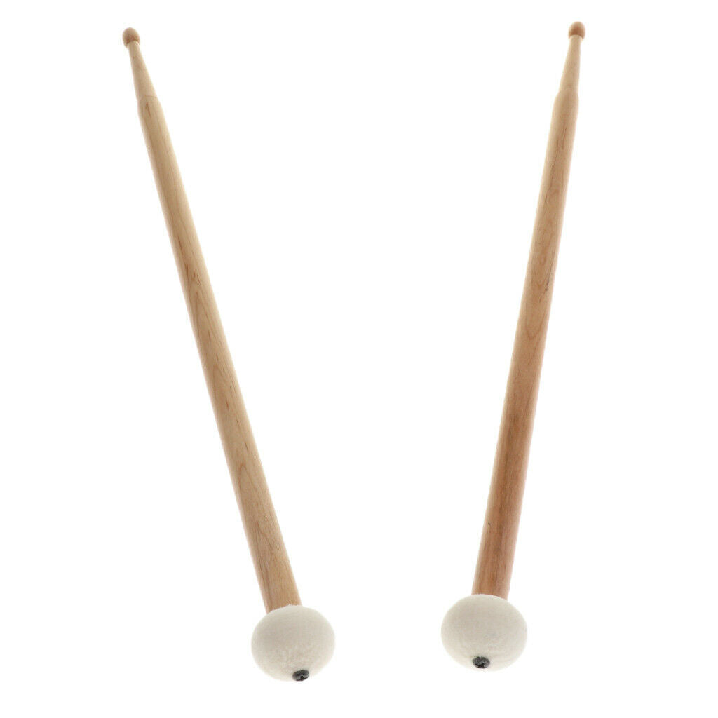Finest 2PCS Maple Drum Sticks Chinese Gong Mallets Rods Perfect Balance