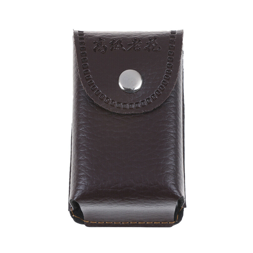 Faux Leather Press Buckle Folding Eyeglasses Case Glasses Box Presbyopic .l8