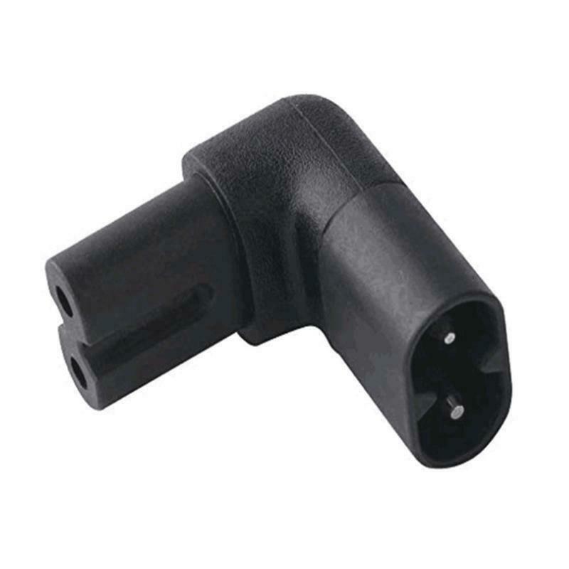 IEC320 C7 To C8 90 Degree Right  Angle AC Power Adapter 2 Prong Angle Adapter