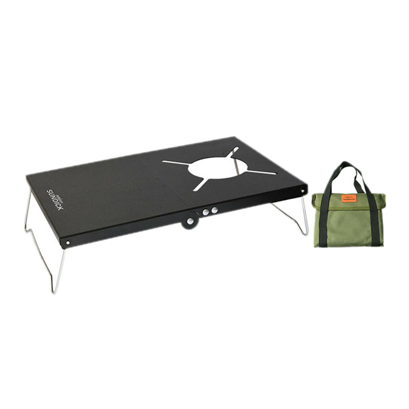 Outdoor Camping Gas Burner Cooker Stand Holder Grill Desk Hiking RV Black
