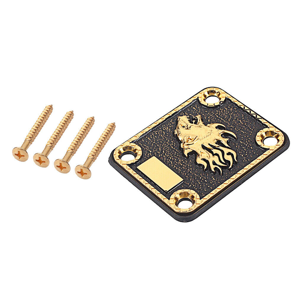 Guitar Neck Reinforcement Plate And Screws 4Pcs for Guitar Parts