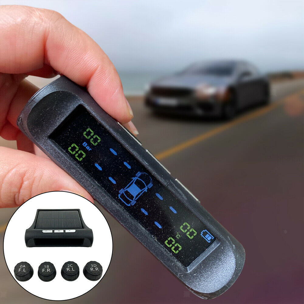 Car Battery Powered Tire Pressure Monitoring System + 4 External Sensor Kit