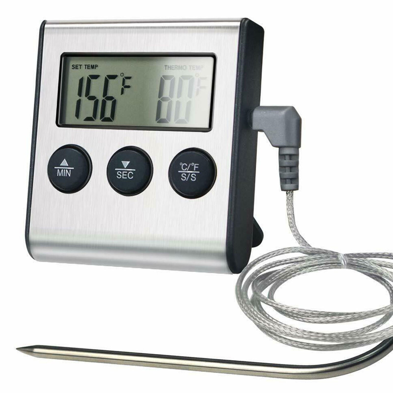 Remote Digital Cooking Meat Thermometer with Probe For Grill Oven BBQ Timer