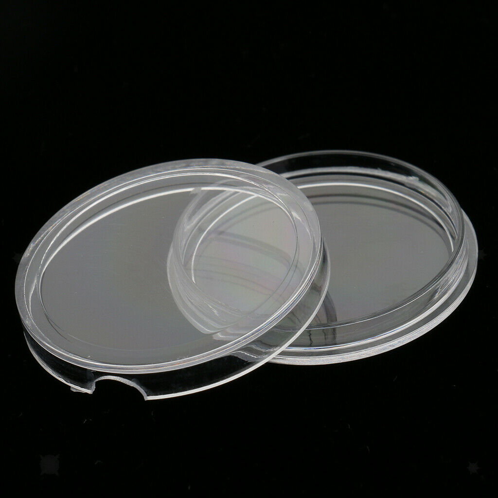 100x Transparent Plastic Coin Capsules Case Box Collect Containers 28mm