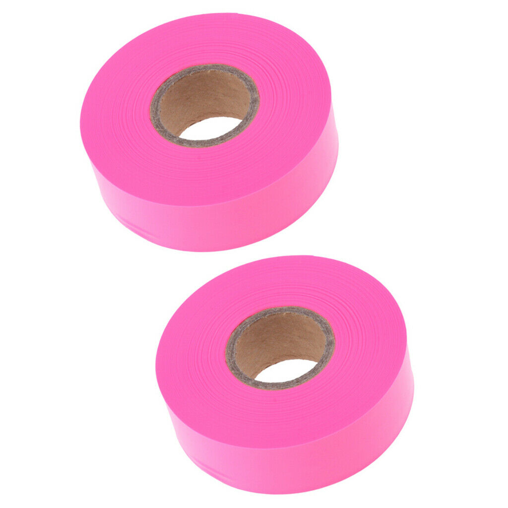 2pcs High Visibility Hunting Hiking Flagging Tape for Borders And