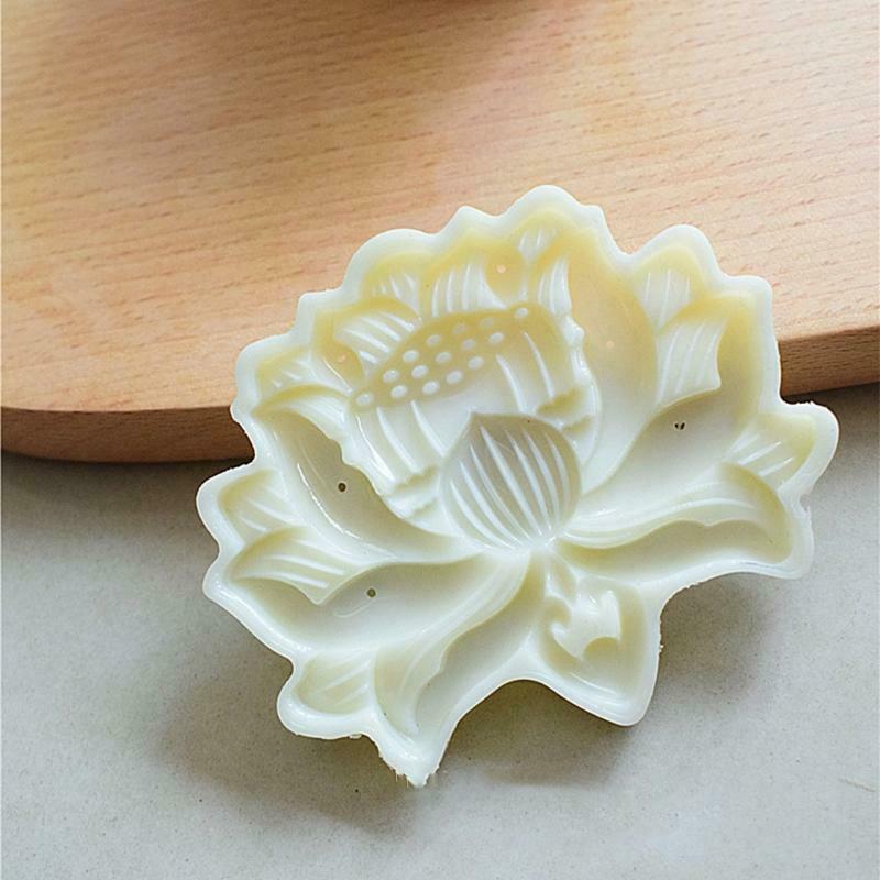 Lotus Mooncake Decor Cookies Round Pastry Moon Cake DIY Flower Stamps 150g Mould