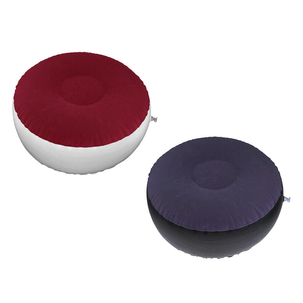 2 Pieces Inflatable Stool Ottoman Camping Leisure Air