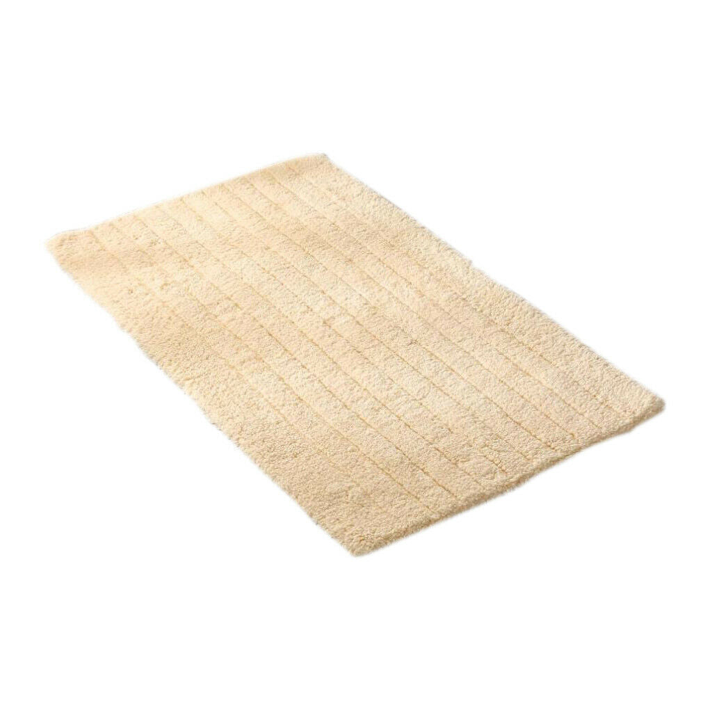 Rug Anti-Skid Shaggy Area Rug Home Bedroom Carpet Floor Mat All Cotton Buff
