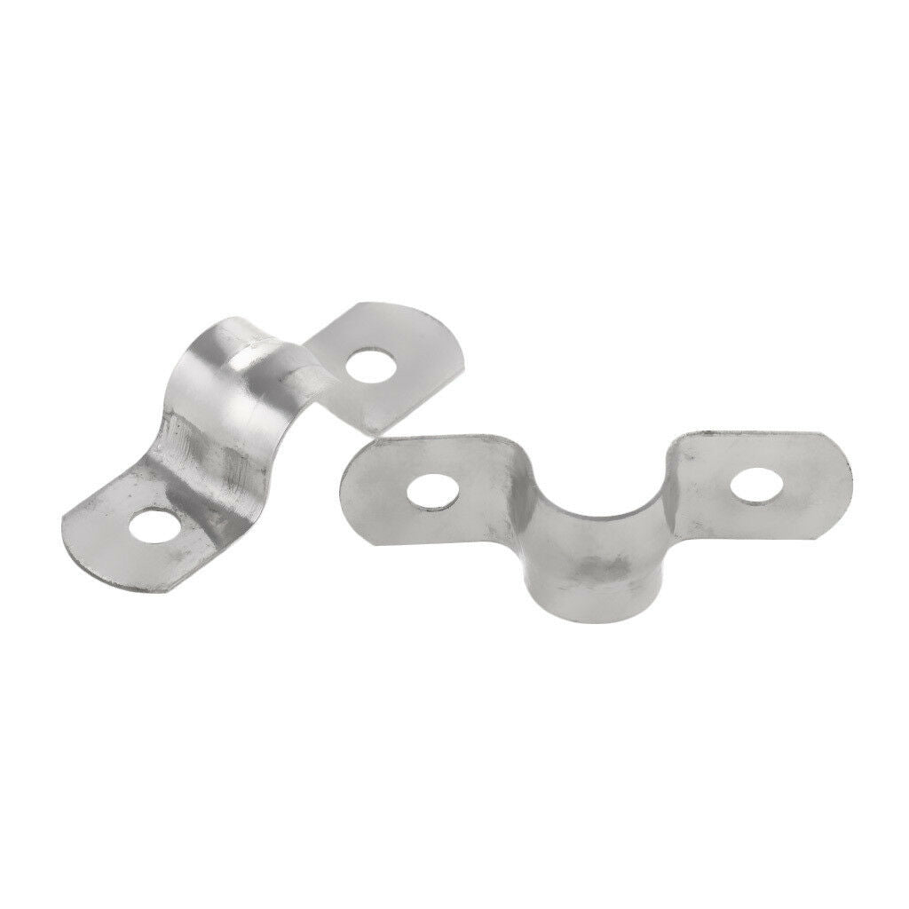 4x Stainless Steel U Shape Fastener Pipe Tube Conduit Clamp Clip Bracket