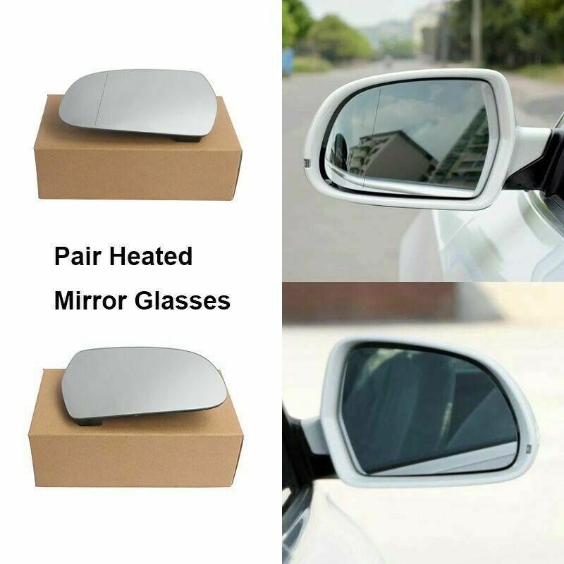 2Pcs Left Right Side Wing Mirror Glass White Heated For Audi A3 A4 A5,RS5 S4 S5