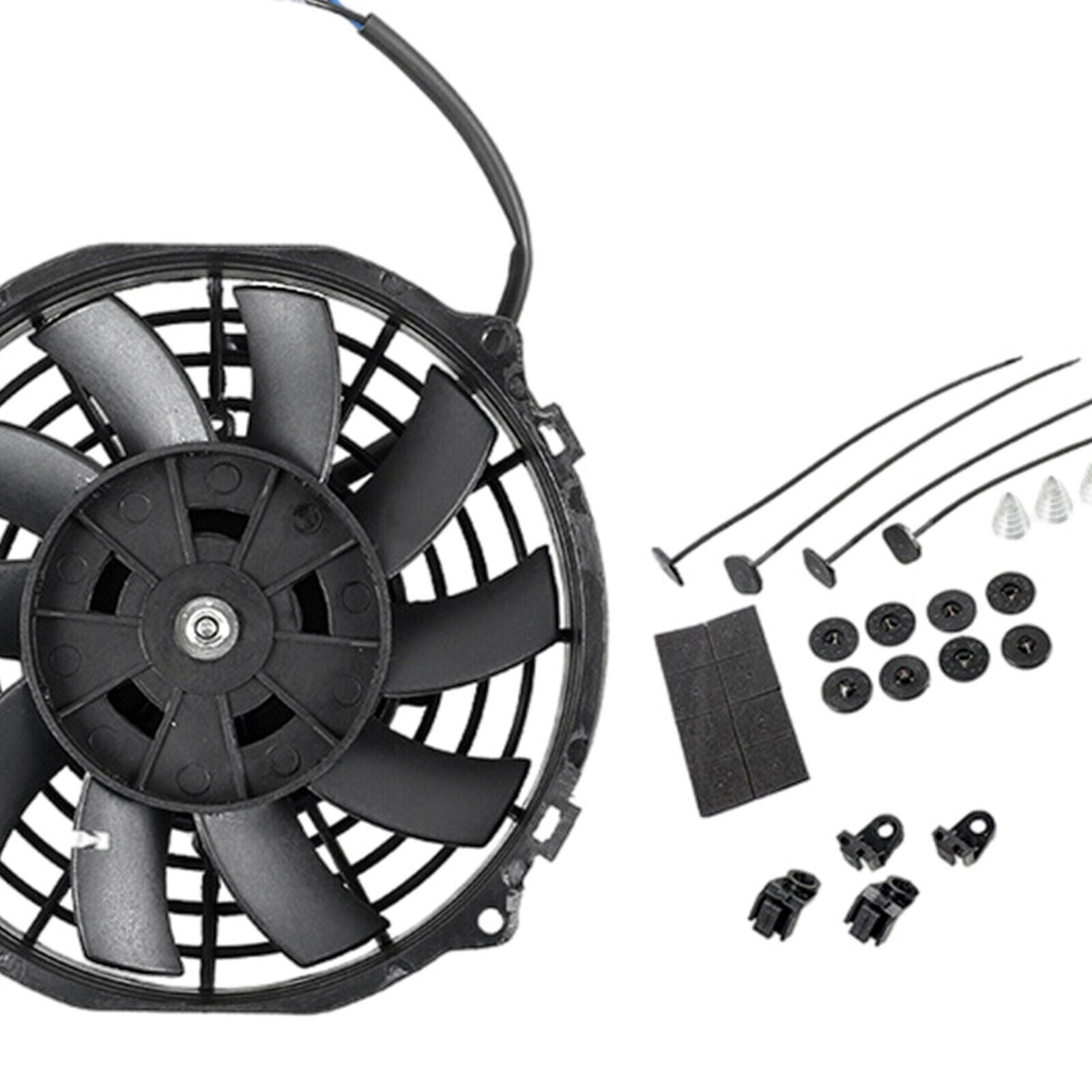 Transmission Oil 12V 80W 7 inches Radiator Condenser Cooler Fan Kit