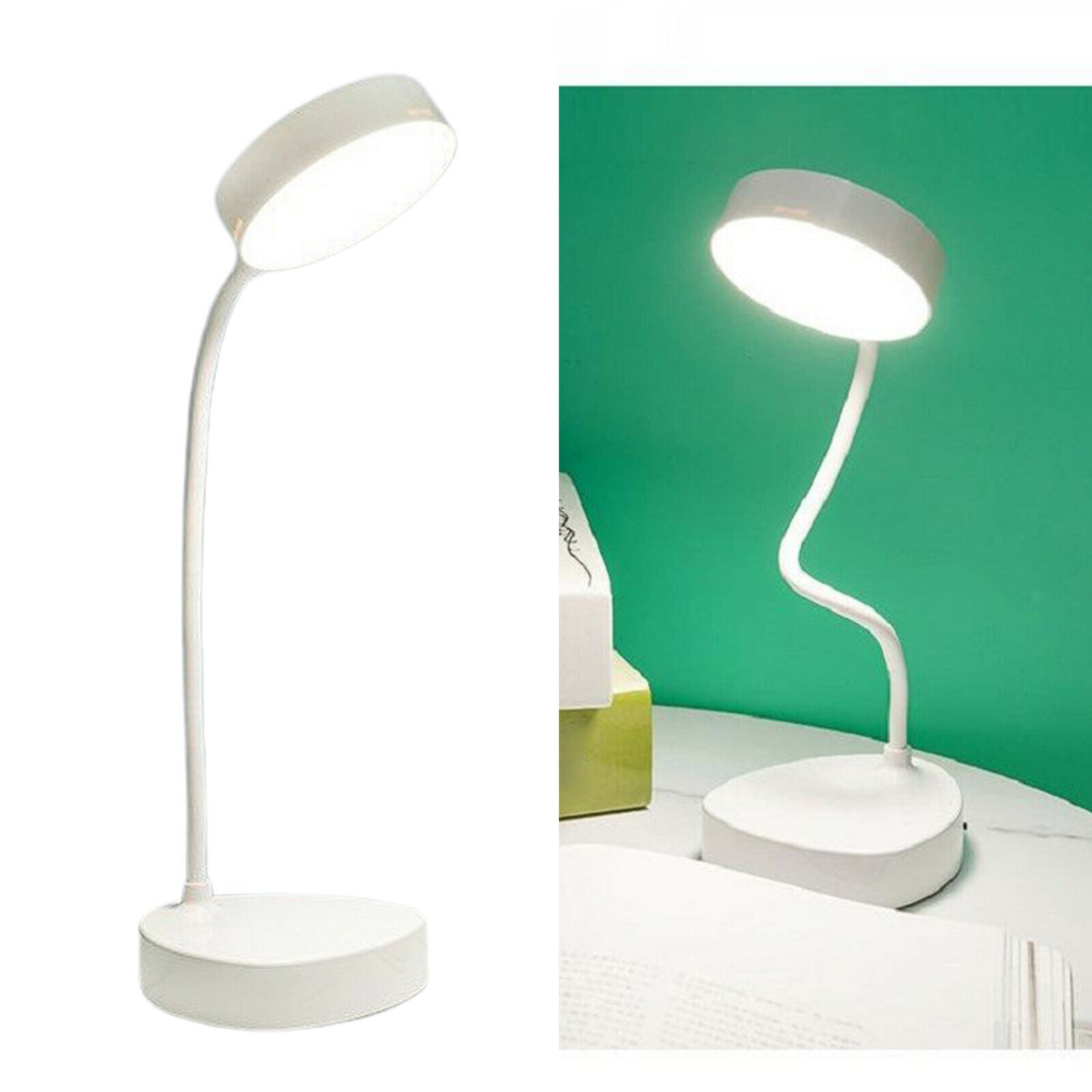 LED Desk Reading Lamp Light Touch Control Dimmable Nightlight USB Office