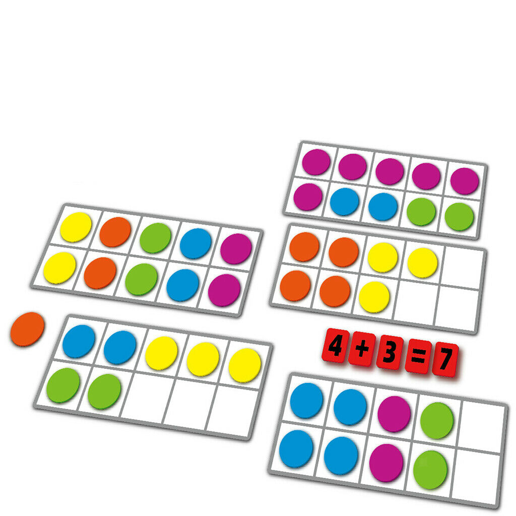 Ten-Frame Math Manipulative Counting Early Education for Kindergarten Kids