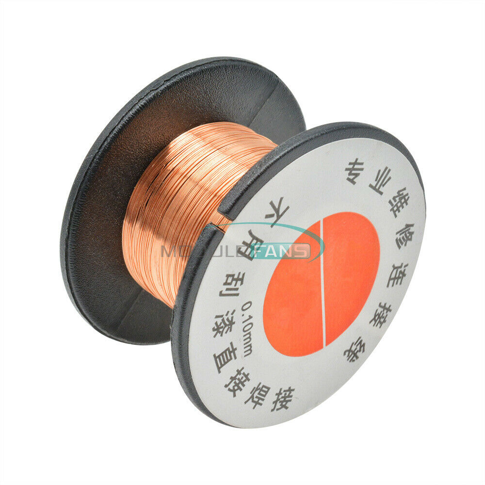 5PCS Roll 0.1MM Copper Soldering Solder PPA Enamelled Repair Reel Welding Wire
