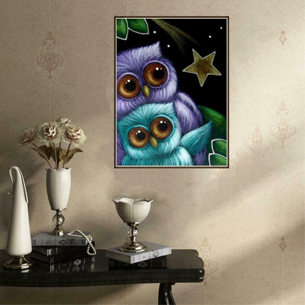 Cartoon Owl DIY 5D Diamond Painting Embroidery Cross Stitch Craft Kit 4#