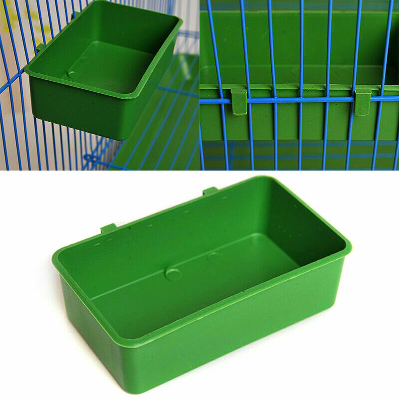 Pigeon Feeder Drinker Food Bowl Water Cup Bird Pet Parrot Cage Sand Cup US