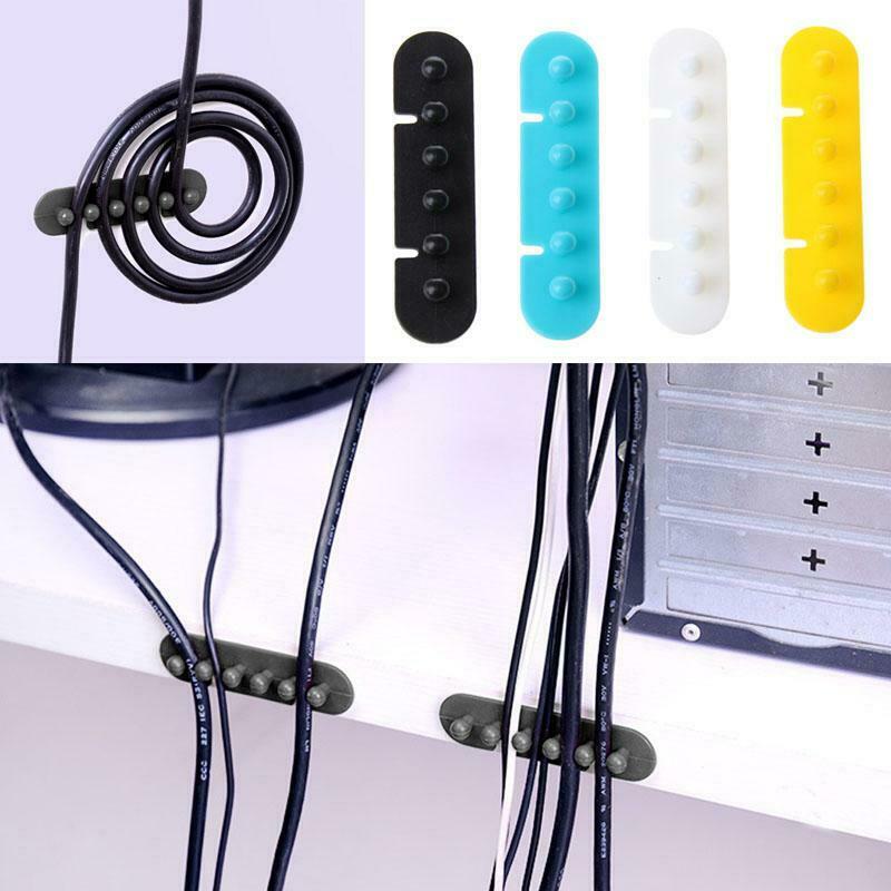 1Pair Wire Storage Device Cable Winder Plug Holder Organizer Management Desk