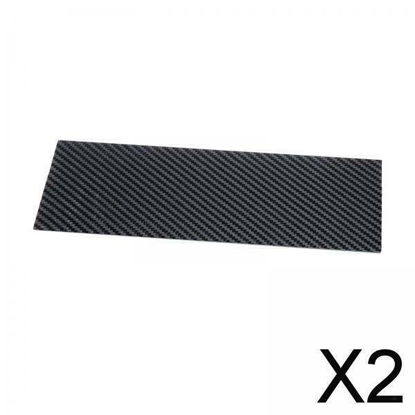 2X 125mm X 75mm Straight Weave Carbon Fiber Panel Sheet for Frames 125x75x3mm