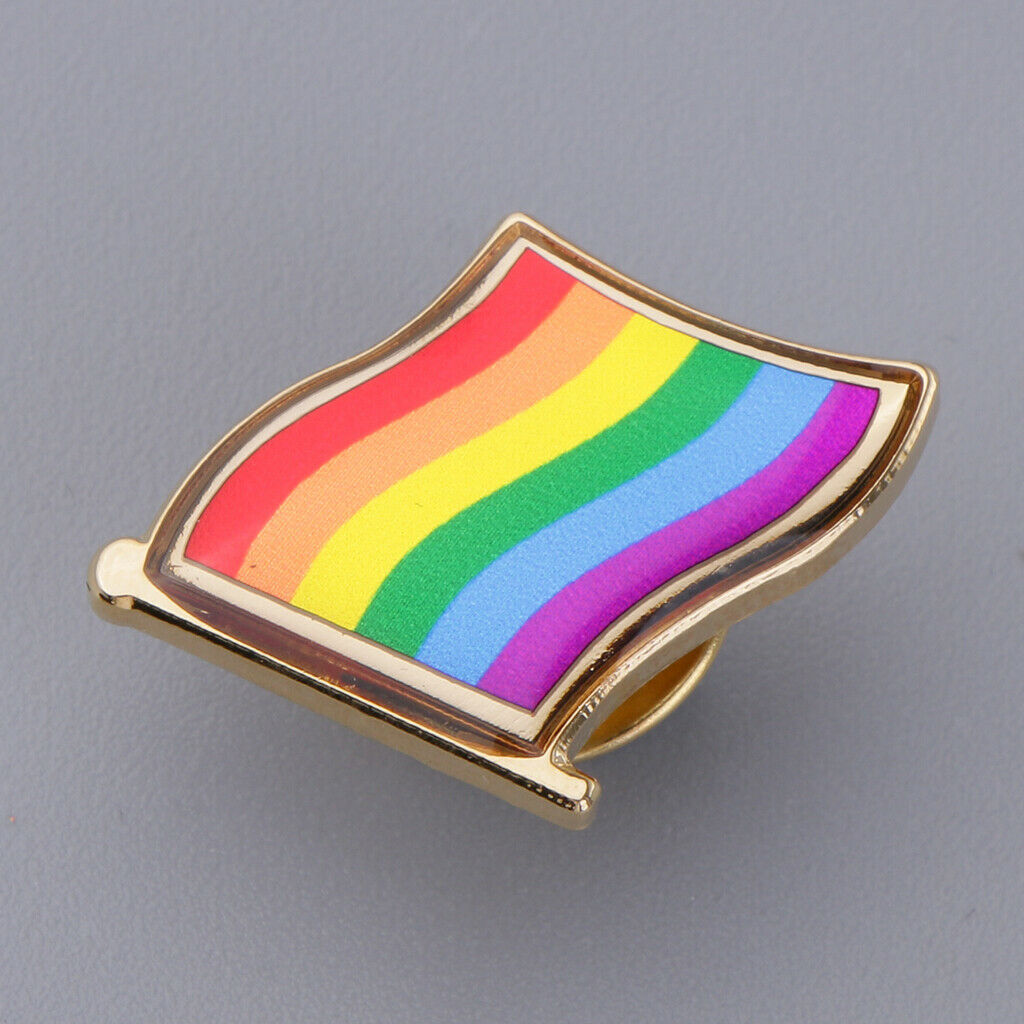 1 Piece Rainbow Flag Pin Lapel Pins Rainbow Metal Button Pin Pins Badge