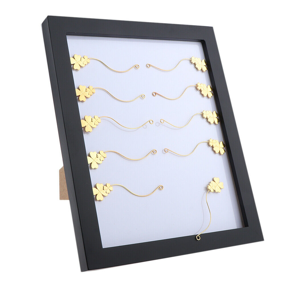 Wood Frame False Eyelash Storage Case Lash Extension Organizer Display Stand F
