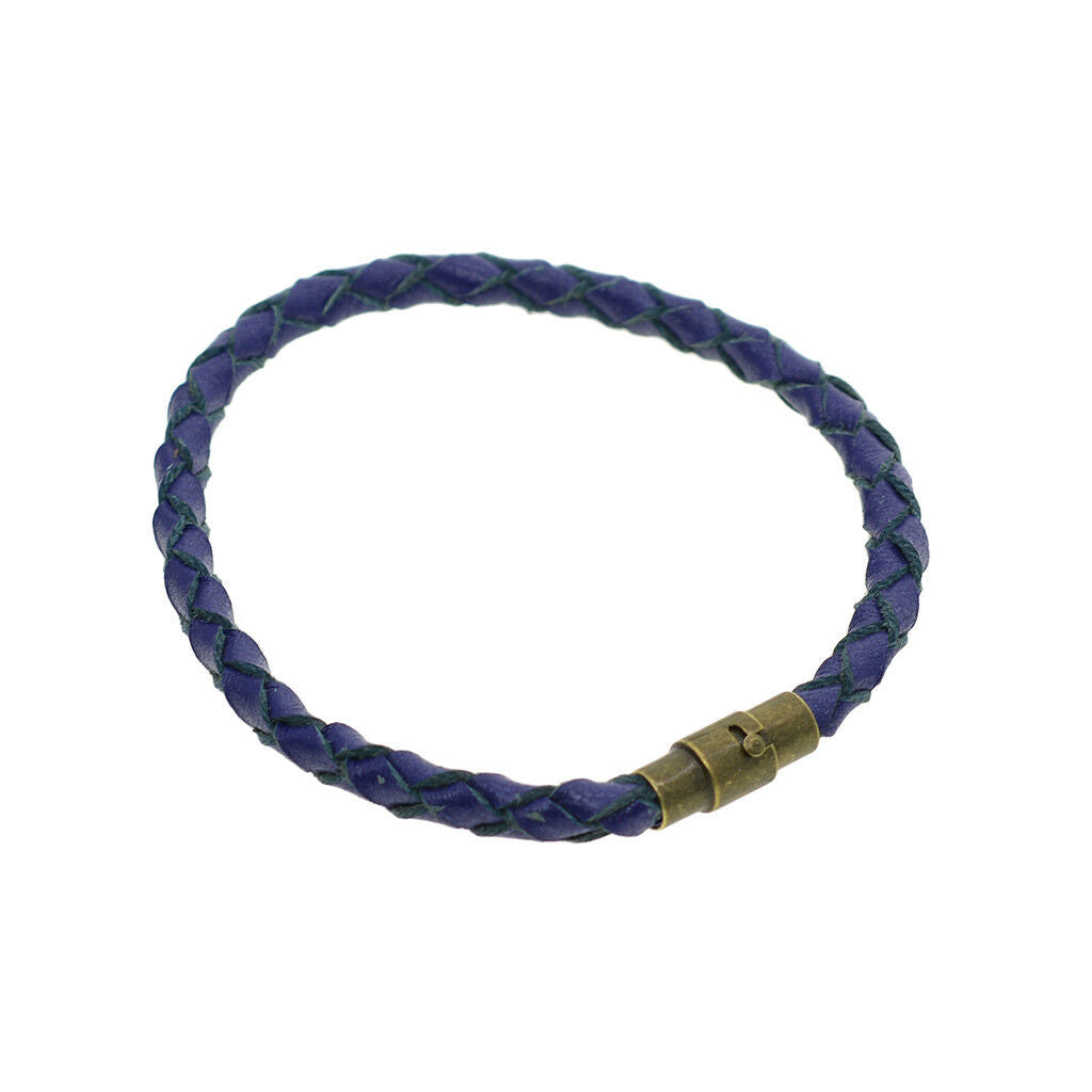 10x Leather Kumihimo Bracelet Glue In Magnetic Clasps for Jewelry Making 4mm